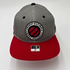 Reebok UFC Ultimate Fighting Championship Hat Gray Red Fitted S/M New With Tags